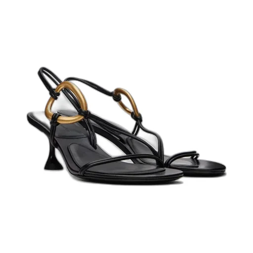 Hoop Slingbac Open-Toed Heels Sandals