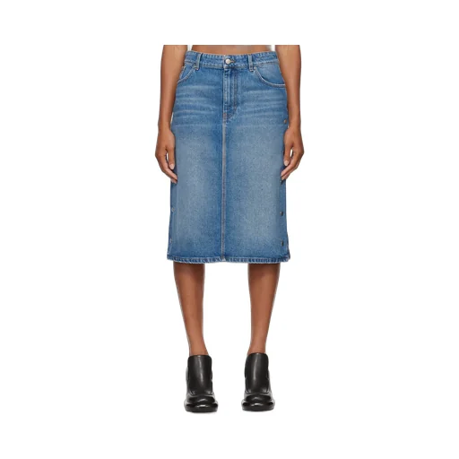 Stella Mccartney Studded Midi Denim Skirt