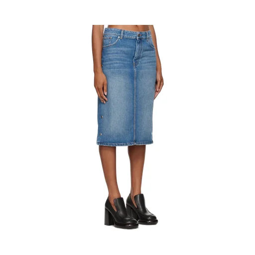Stella Mccartney Studded Midi Denim Skirt