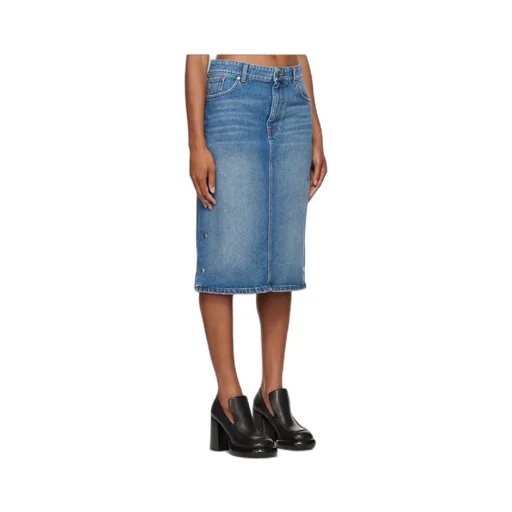 Stella Mccartney Studded Midi Denim Skirt
