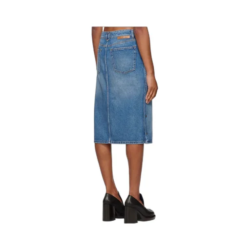 Stella Mccartney Studded Midi Denim Skirt