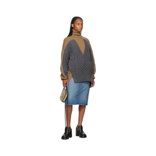 Stella Mccartney Studded Midi Denim Skirt