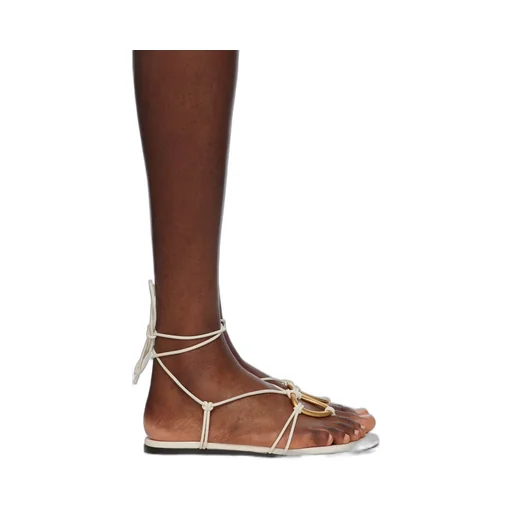 Hoop Pin-Toed Flat Sandals