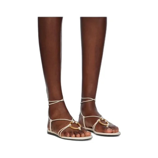 Hoop Pin-Toed Flat Sandals