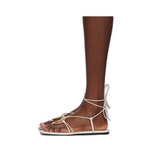 Hoop Pin-Toed Flat Sandals