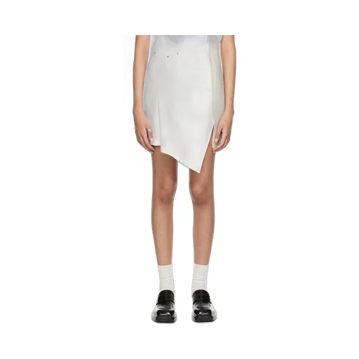 Denim Wool Melton Skirt