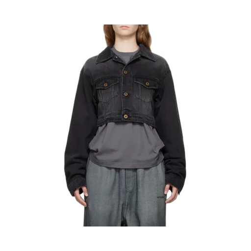 Long-Sleeved Denim Coat