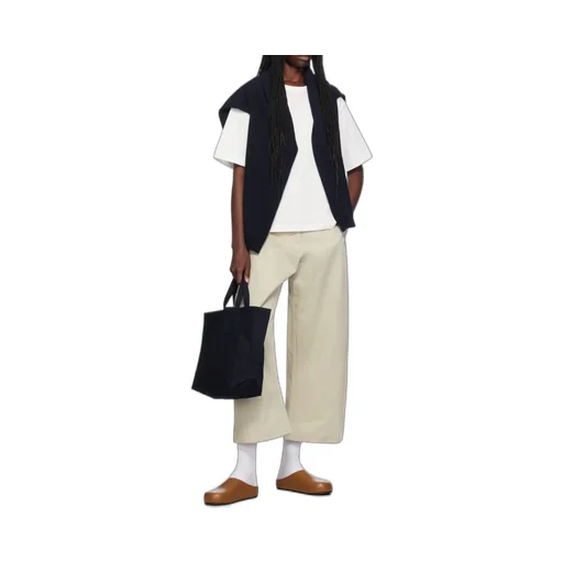 Wide-Leg Zipper Casual Pants