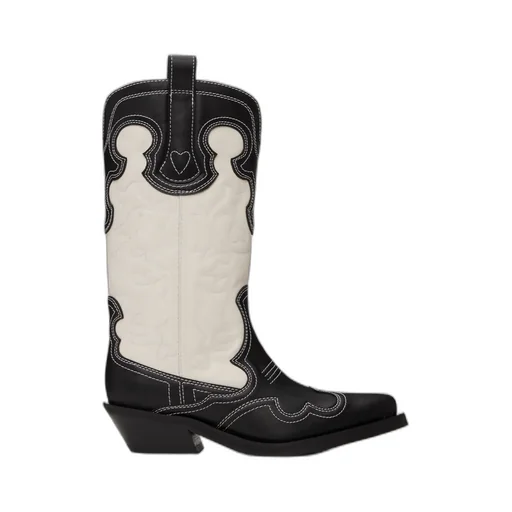 Mid Shaft Embroided Western Embroidered Short Boots