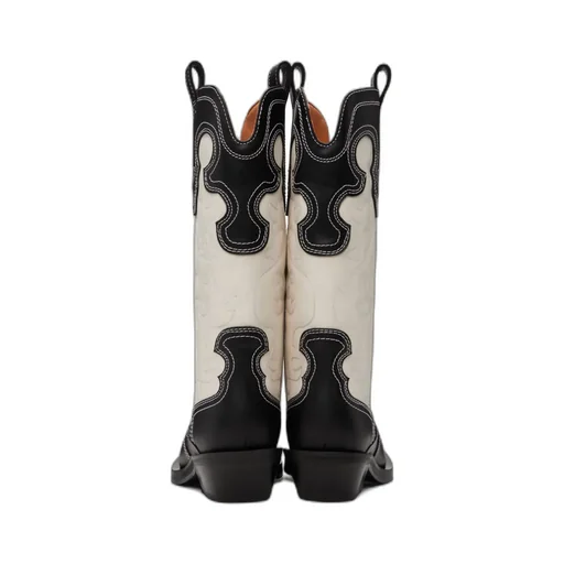 Mid Shaft Embroided Western Embroidered Short Boots