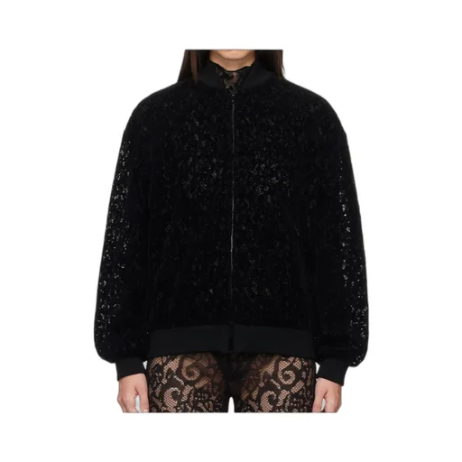 Lace Zipper Casual Jacket