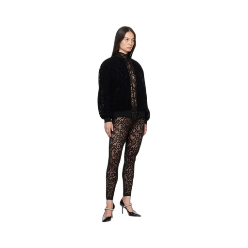 Lace Zipper Casual Jacket