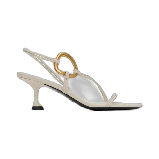 Hoop Slingback Metal Ring High-Heeled Sandals
