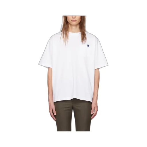 Sacai Logo Embroidered Crewneck T-Shirt