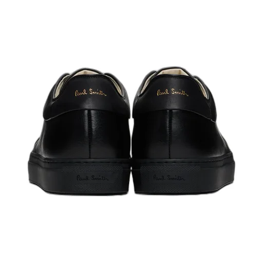 Black Leather Trainers Basso