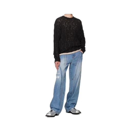 Wavy Knit Sweater