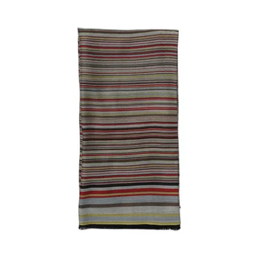 Signature Stripe Wool And Silk Scarf