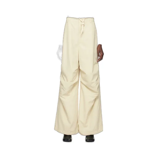 Numbers-Motif Wide-Leg Trousers