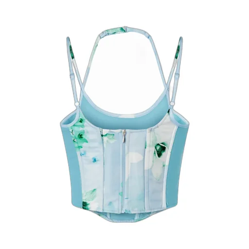 Floral-Print Corset