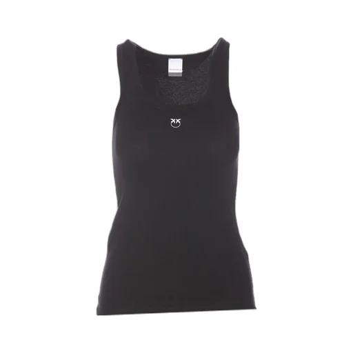 Pinko Logo Detailed Ribbed Tank Top