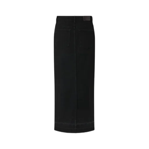 Pinko Long Slit Denim Skirt