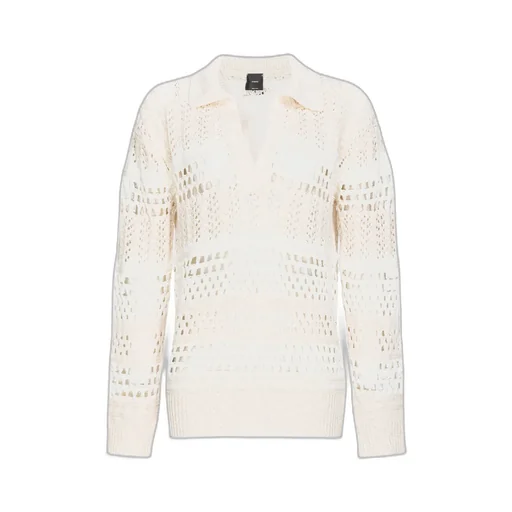 Pinko Openwork Spread Collar Jumper