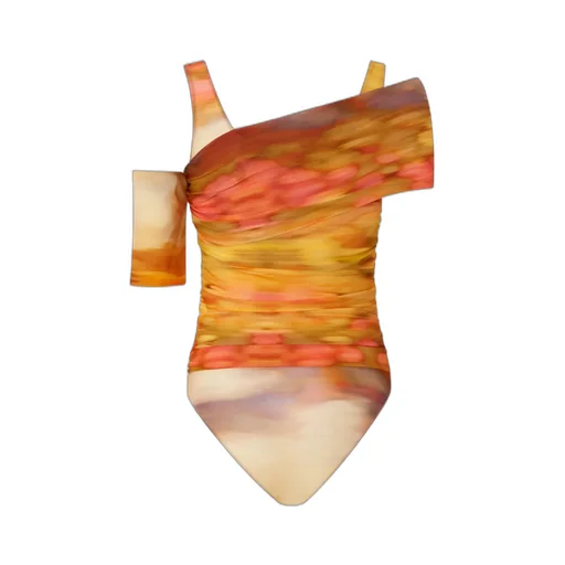 Abstract-Print Bodysuit