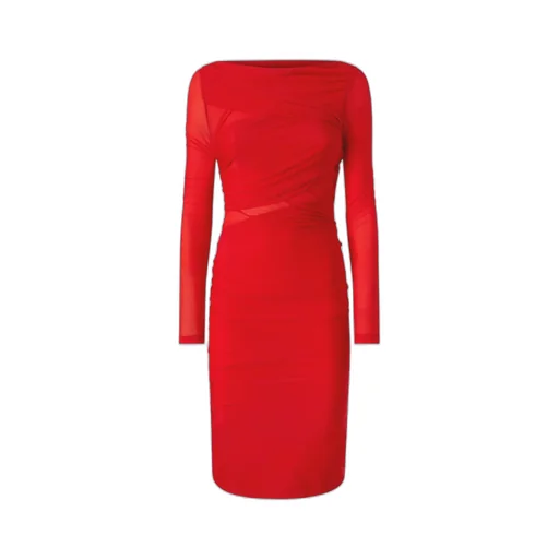 Pinko Long-Sleeve Wrap Detailed Dress