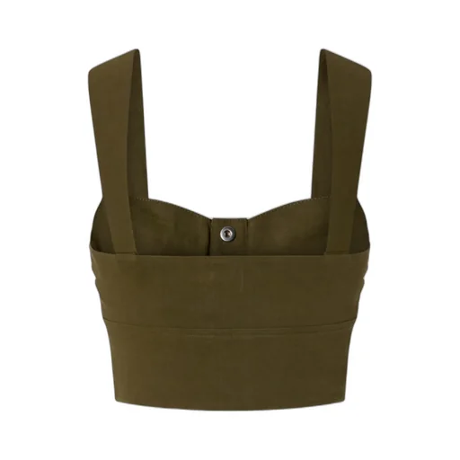 Pinko Button-Detailed Crop Top