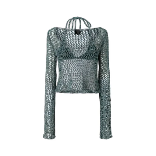 Pinko Halterneck Triangle-Cup Knitted Top