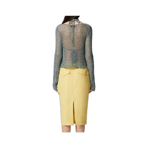 Pinko Halterneck Triangle-Cup Knitted Top