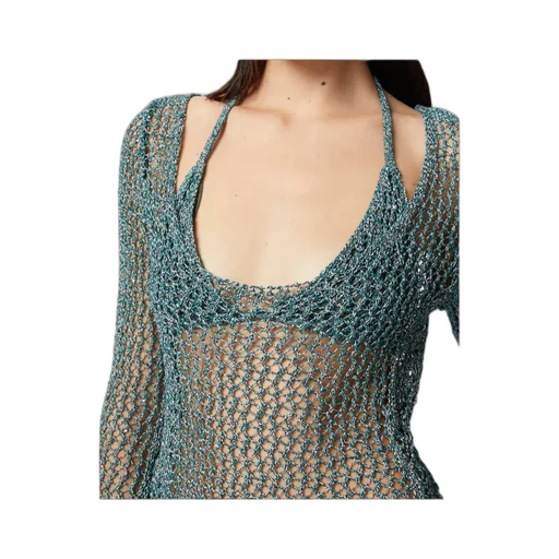 Pinko Halterneck Triangle-Cup Knitted Top