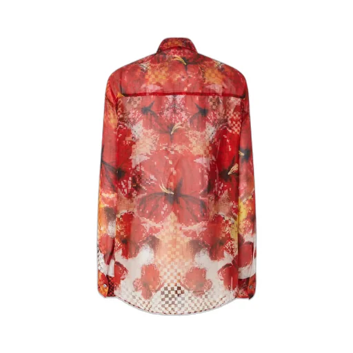 Pinko Checkered Flower Print Shirt