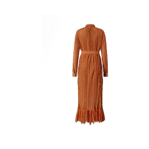 Pinko Creased Effect Belted Shirt Dress