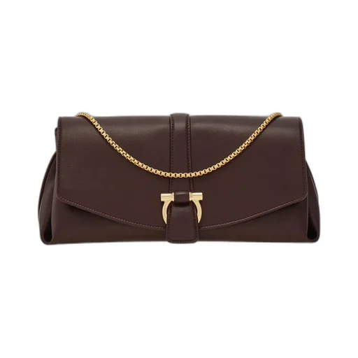 Salvatore Ferragamo Foldover Top Medium Shoulder Bag