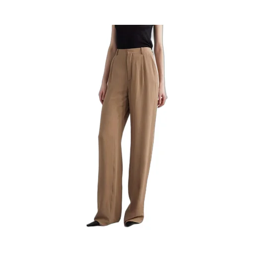 Saint Laurent High Waist Straight Leg Trousers