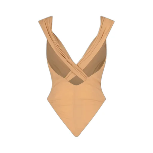 Saint Laurent Cross-Back Sleeveless Bodysuit