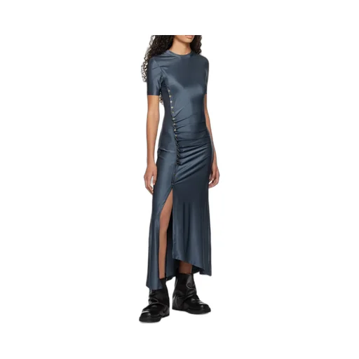 Paco Rabanne Gathered Jersey Midi Dress