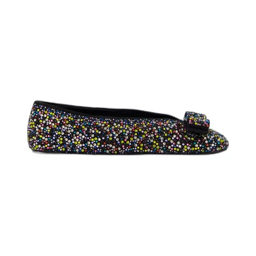 Ferragamo Vara Bow Embellished Ballet Flats