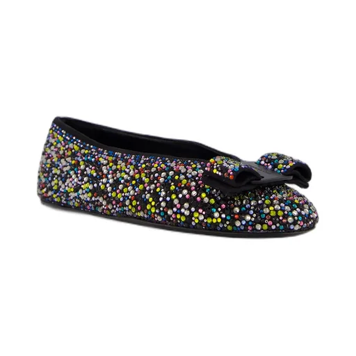 Ferragamo Vara Bow Embellished Ballet Flats