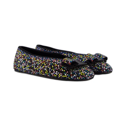 Ferragamo Vara Bow Embellished Ballet Flats