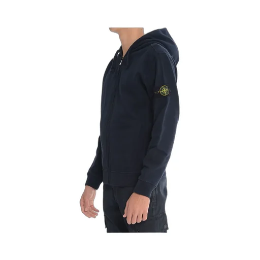 Stone Island Logo Patch Zip-Up Hoodie