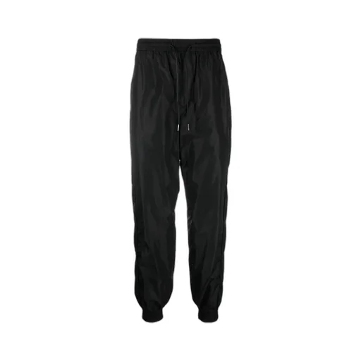 Drawstring-Waistband Tapered-Leg Trousers