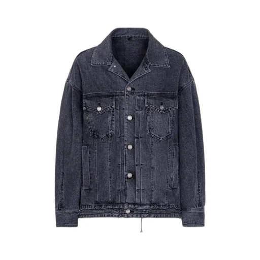 Long-Sleeved Denim Coat