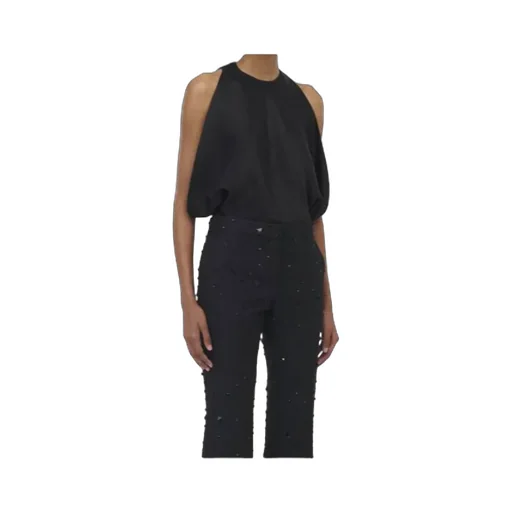 Alexander Mcqueen Draped Crewneck Armhole Top