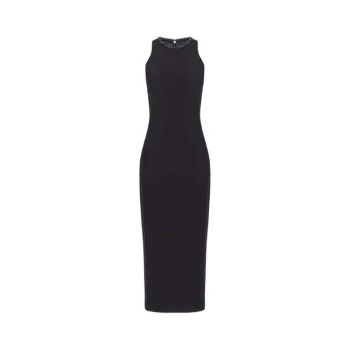 Pinko Embellished Neckline Sheath Dress