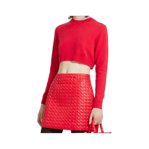 Patou Cropped Knit Sweater