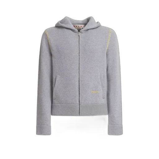 Marni Logo Embroidered Zipped Cardigan