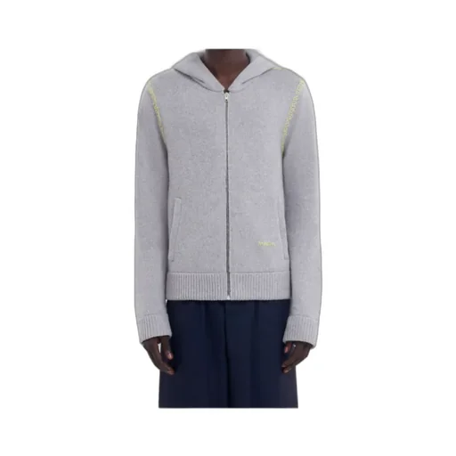 Marni Logo Embroidered Zipped Cardigan