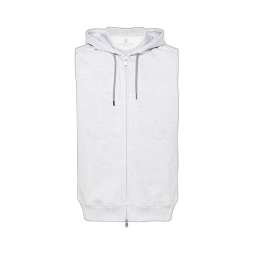 Brunello Cucinelli Drawstring Sleeveless Hoodie